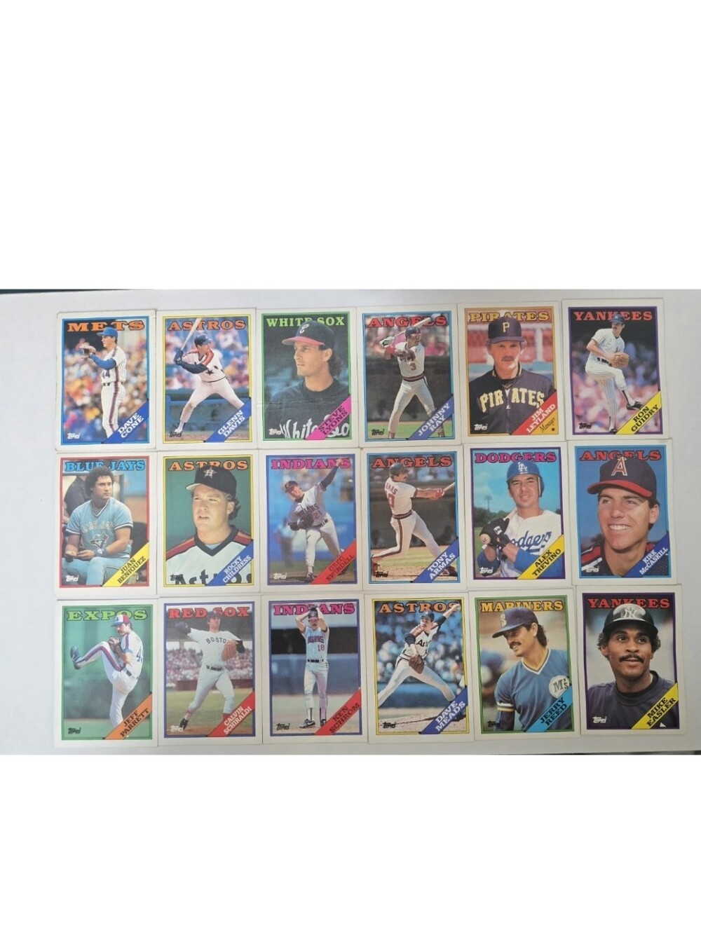 1988 Topps Chewing Gum Baseball Cards Complete Your Set - Lot Of 18